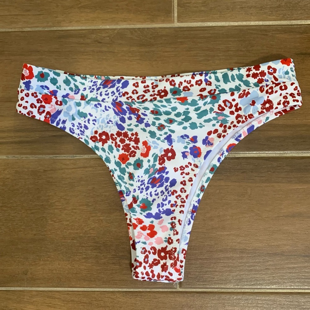 Free People x Rhythm Swim Floral Print Swimsuit XS Bottom